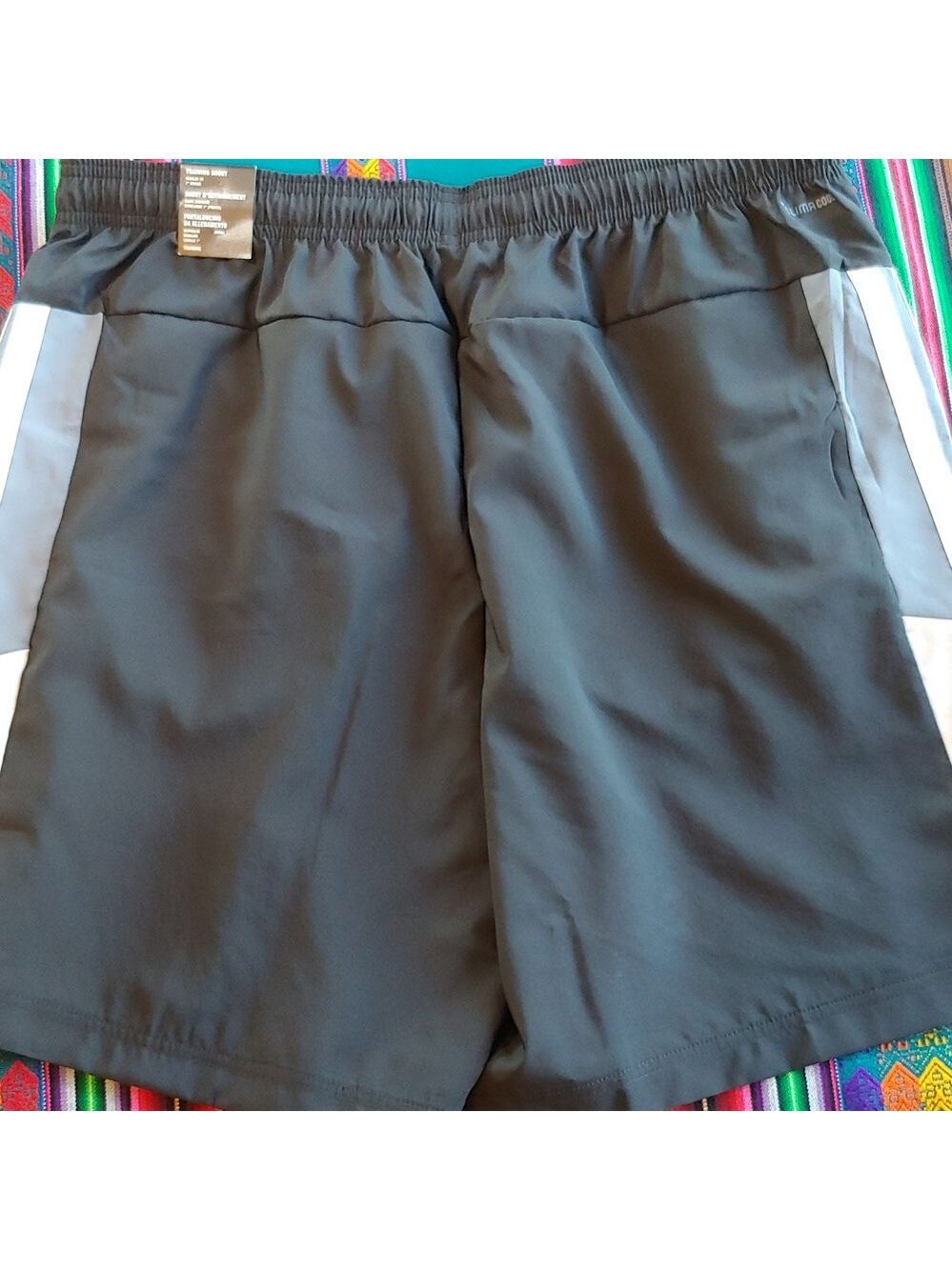 Adidas Men's Training Athletic Shorts Black and White Stripes Size Large NWT - Picture 5 of 16